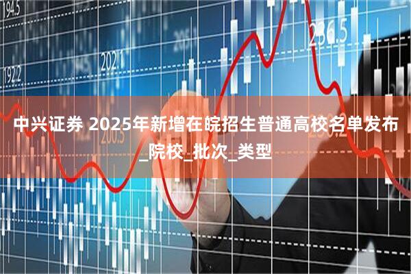 中兴证券 2025年新增在皖招生普通高校名单发布_院校_批次_类型